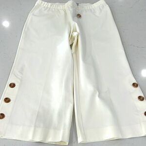 Isaac Mizrahi Live! Women's Petite Pants 16P Wide Off-White